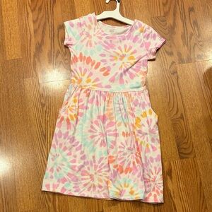 Jumping Beans Pink and Orange Tie-Dye Kids Dress